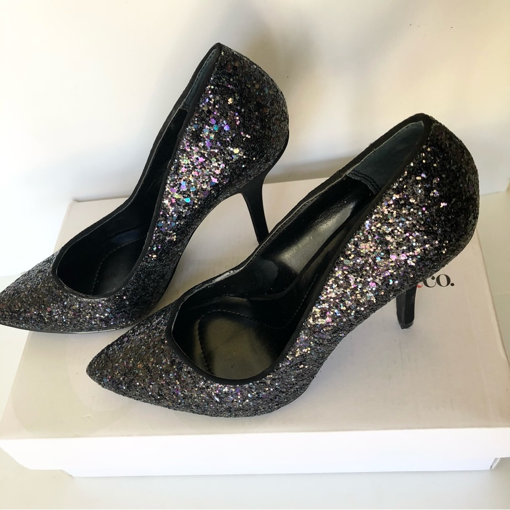 Style & Co. Glitter Galaxy Heels